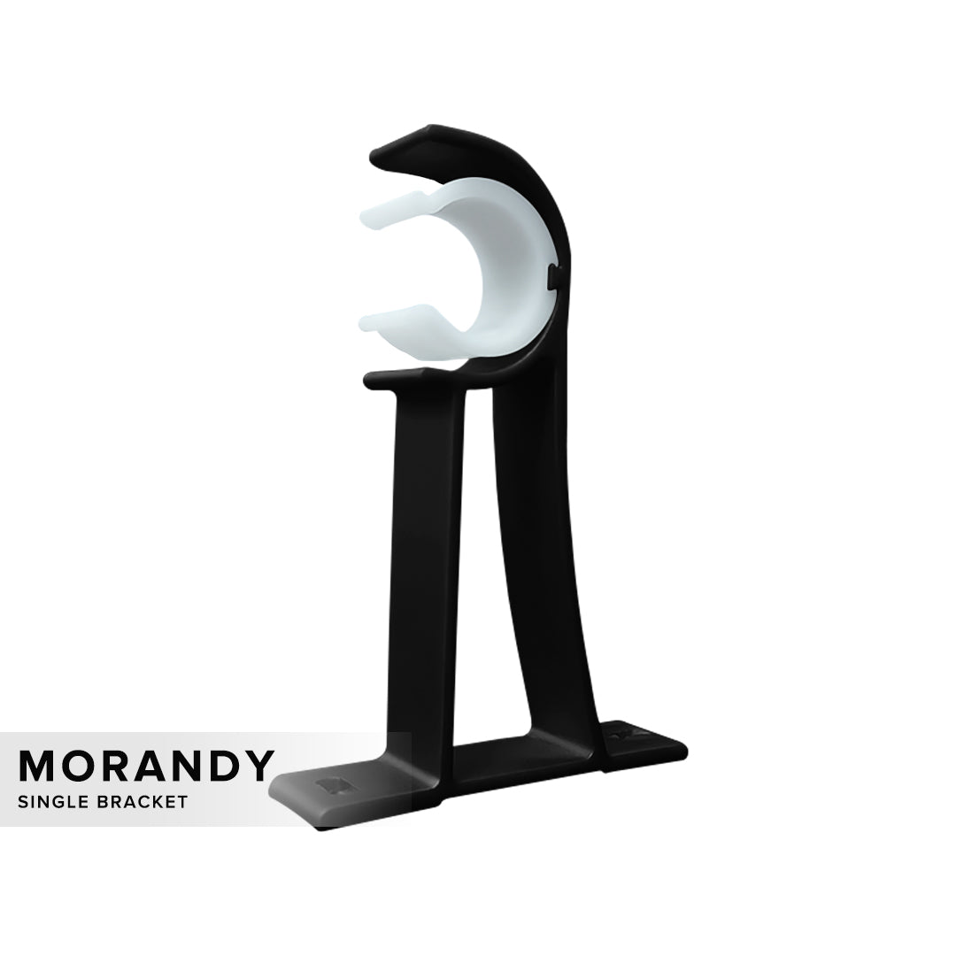 Morandy Curtain Rod Single Bracket Obsidian Black Colour