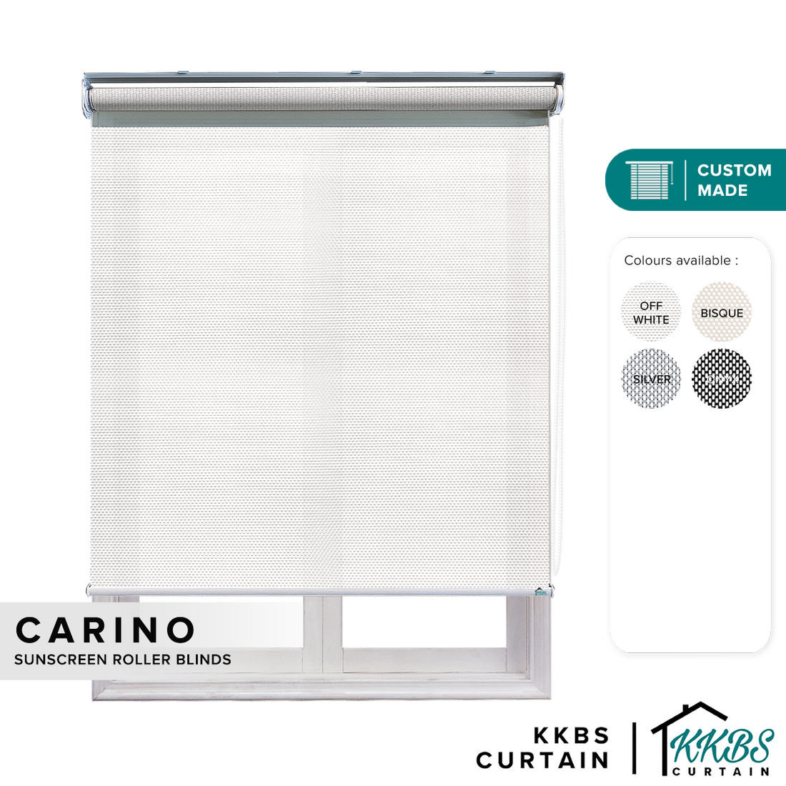 Carino Sunscreen Roller Blinds Custom Made 