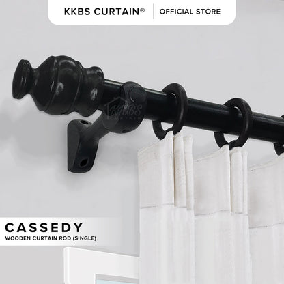 Cassedy 木窗帘杆单杆全套