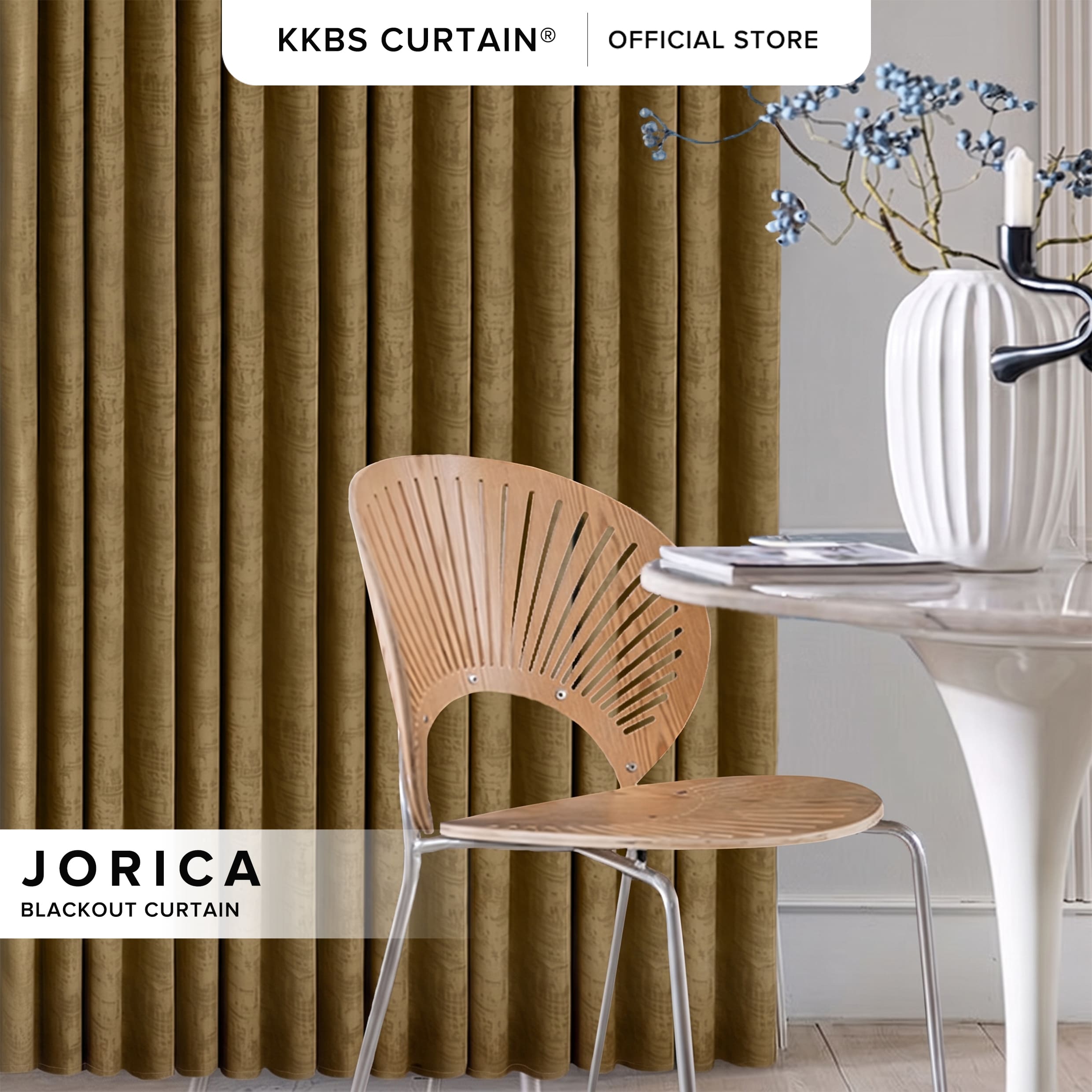 Jorica 85-95% Blackout Curtain Ready Made Extra Width