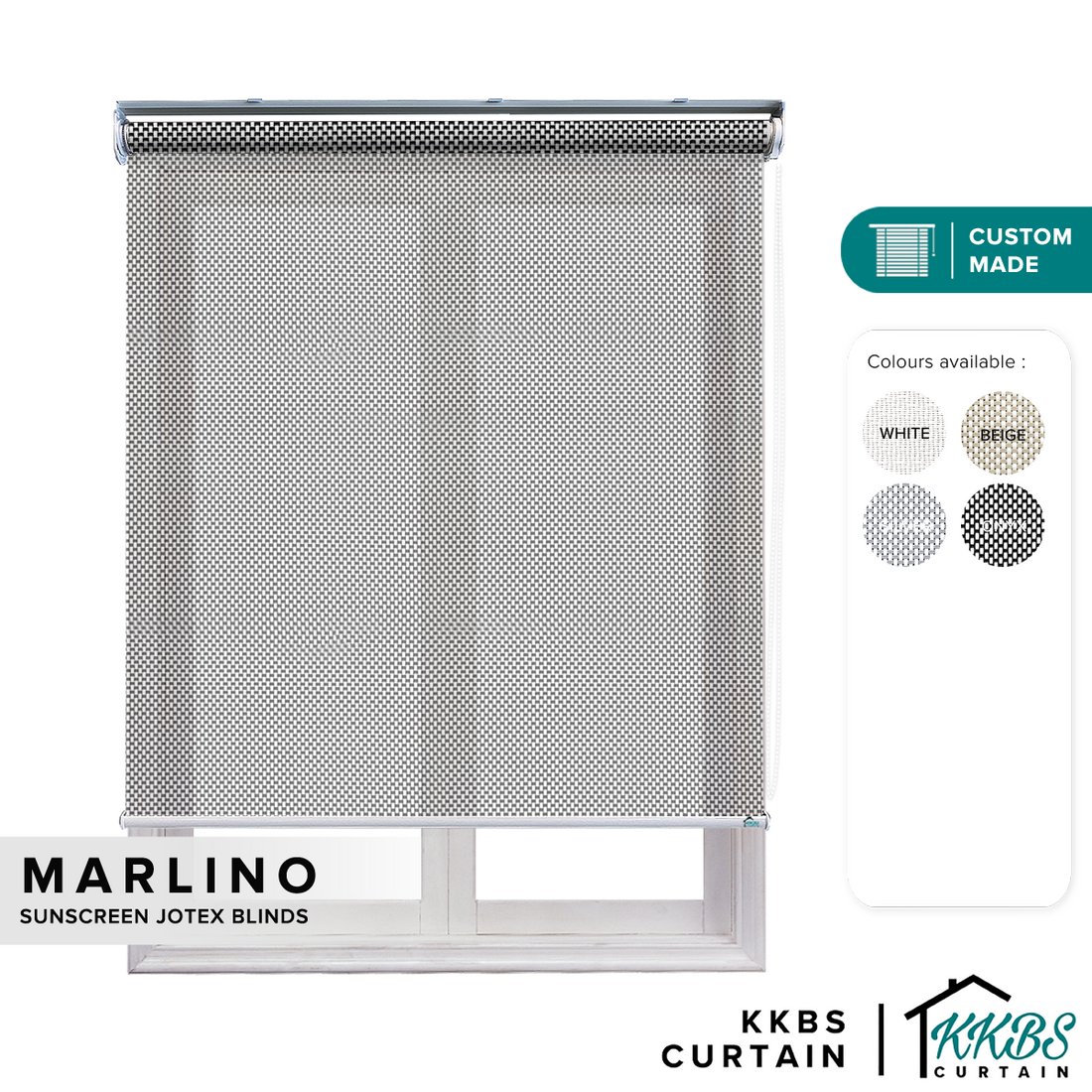 Marlino Sunscreen Roller Blinds Custom Made 