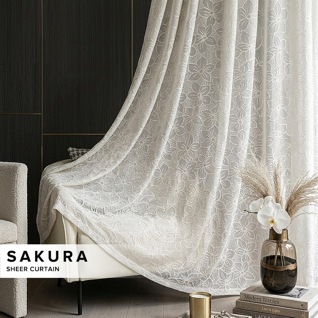 Langsir Jarang Sakura / Langsir Net Siap Dijahit