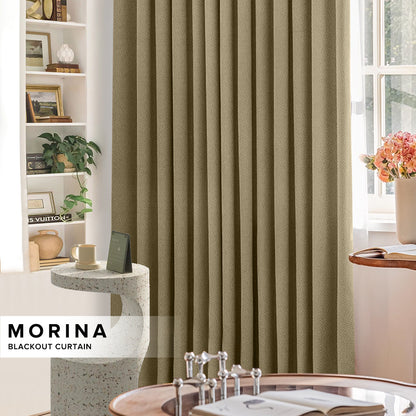Morina 85-95% Tirai Blackout Sedia Dibuat Lebar Tambahan 