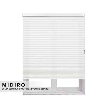 Tirai Sarang Lebah Midiro 26mm Separa Blackout Dibuat Disesuaikan