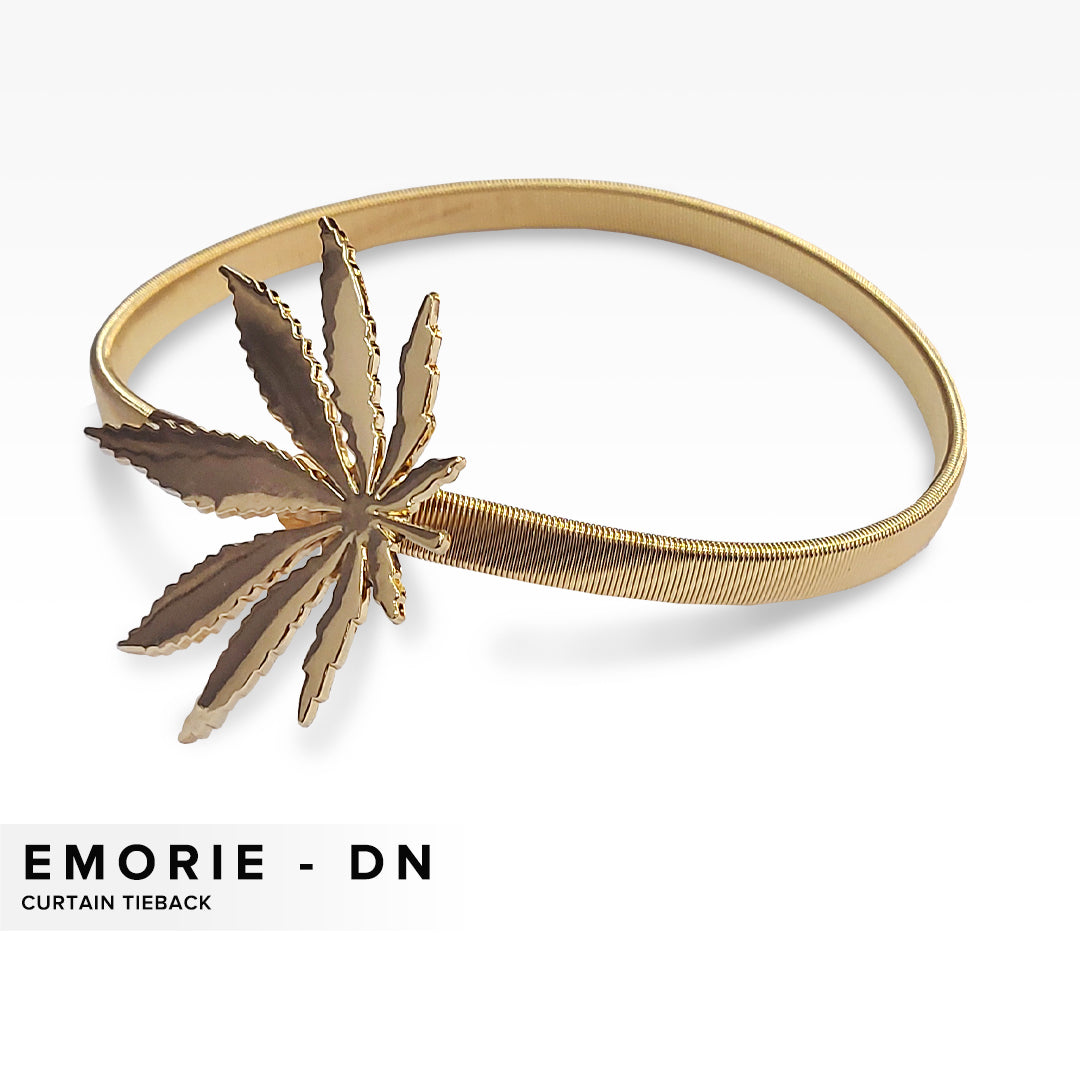Emorie Tali Pengikat Langsir Reka Bentuk Daun