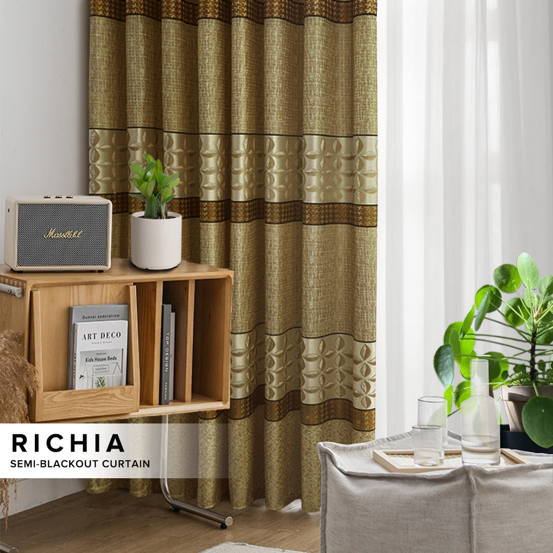 Richia Langsir Semi Blackout Siap Jahit