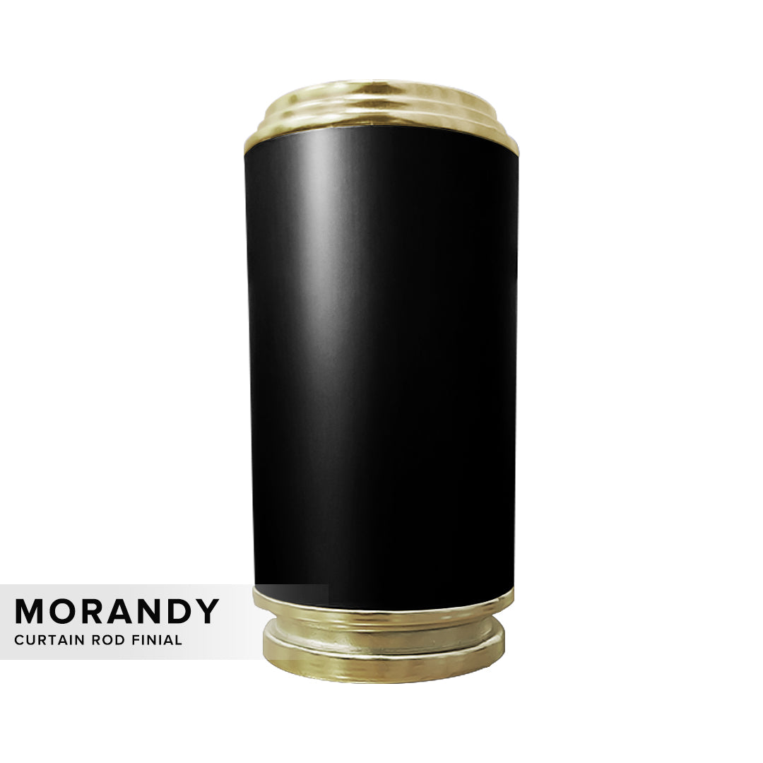 Morandy Penutup Rod Langsir Hitam Obsidian