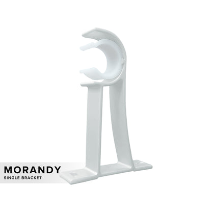 Morandy Curtain Rod Single Bracket Pearl White Colour
