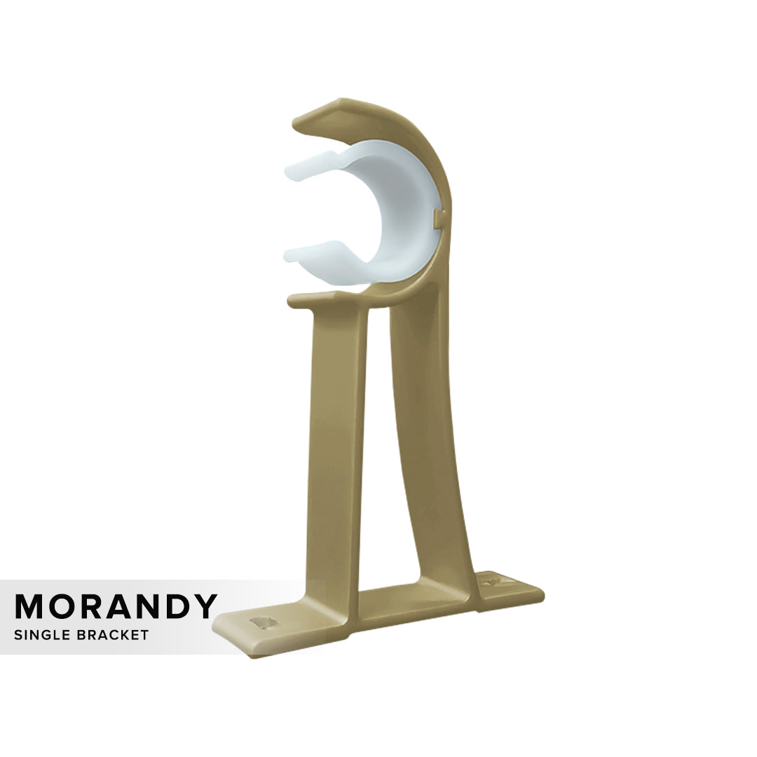 Morandy Curtain Rod Single Bracket Matte Light Gold Colour