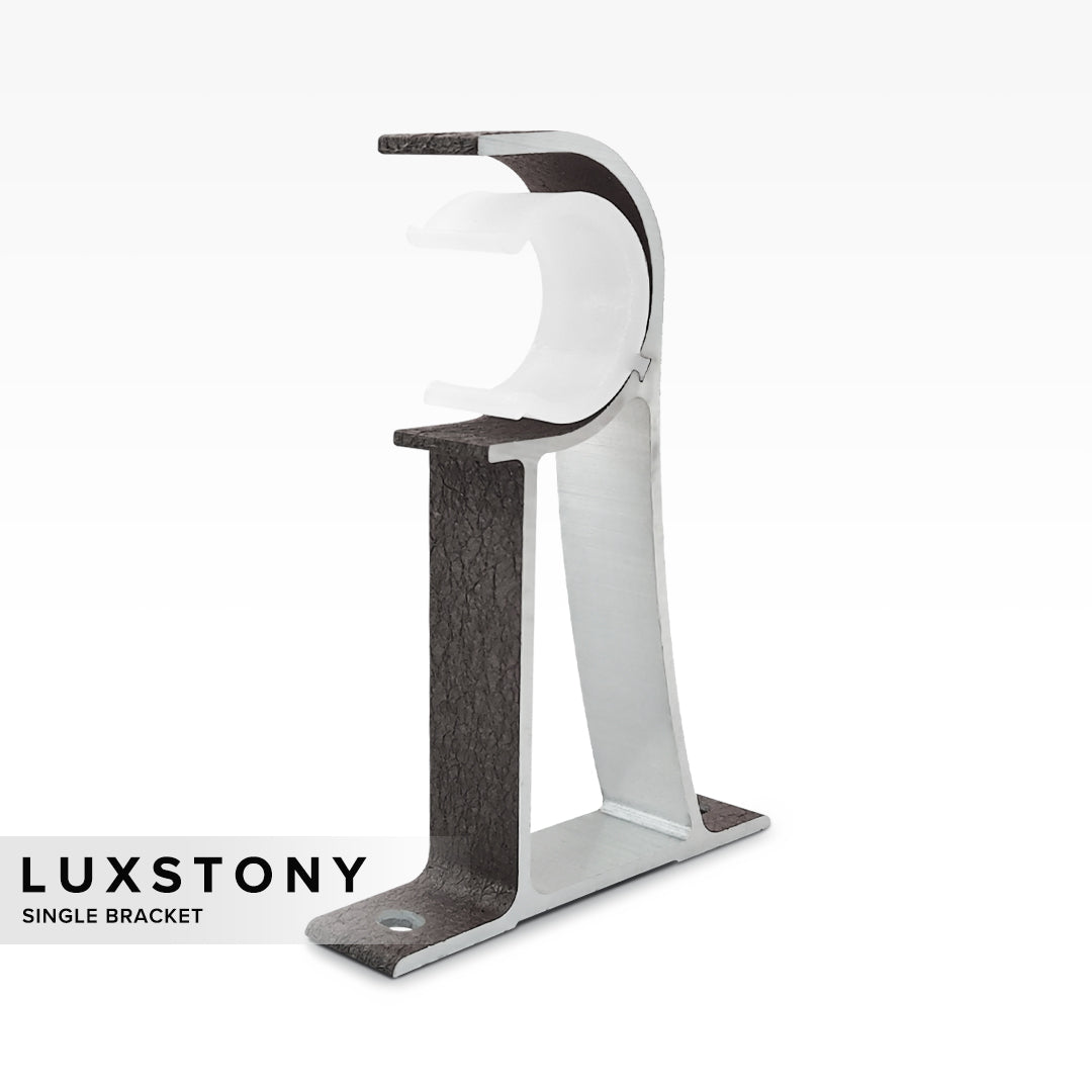 Luxstony Curtain Rod Single Bracket Space Grey