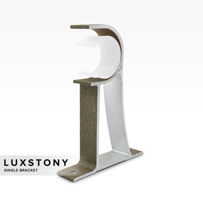 Luxstony Curtain Rod Single Bracket Khaki Brown