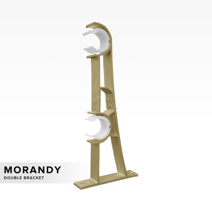 Morandy 窗帘杆双支架 哑光浅金色