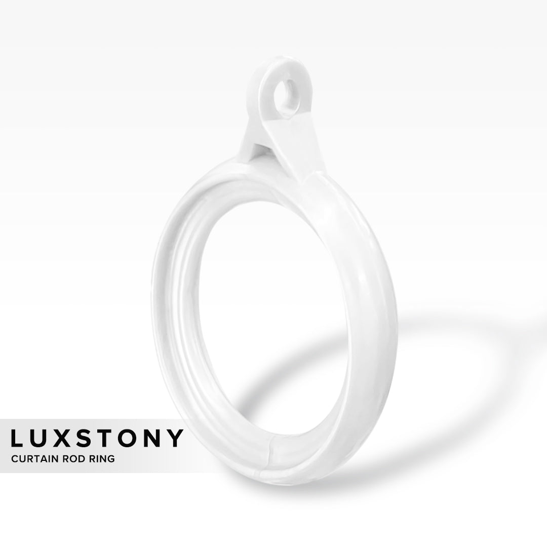 Luxstony Curtain Rod Ring Porcelain White