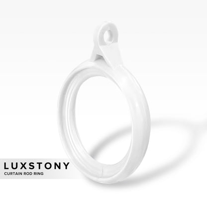 Luxstony Curtain Rod Ring Porcelain White