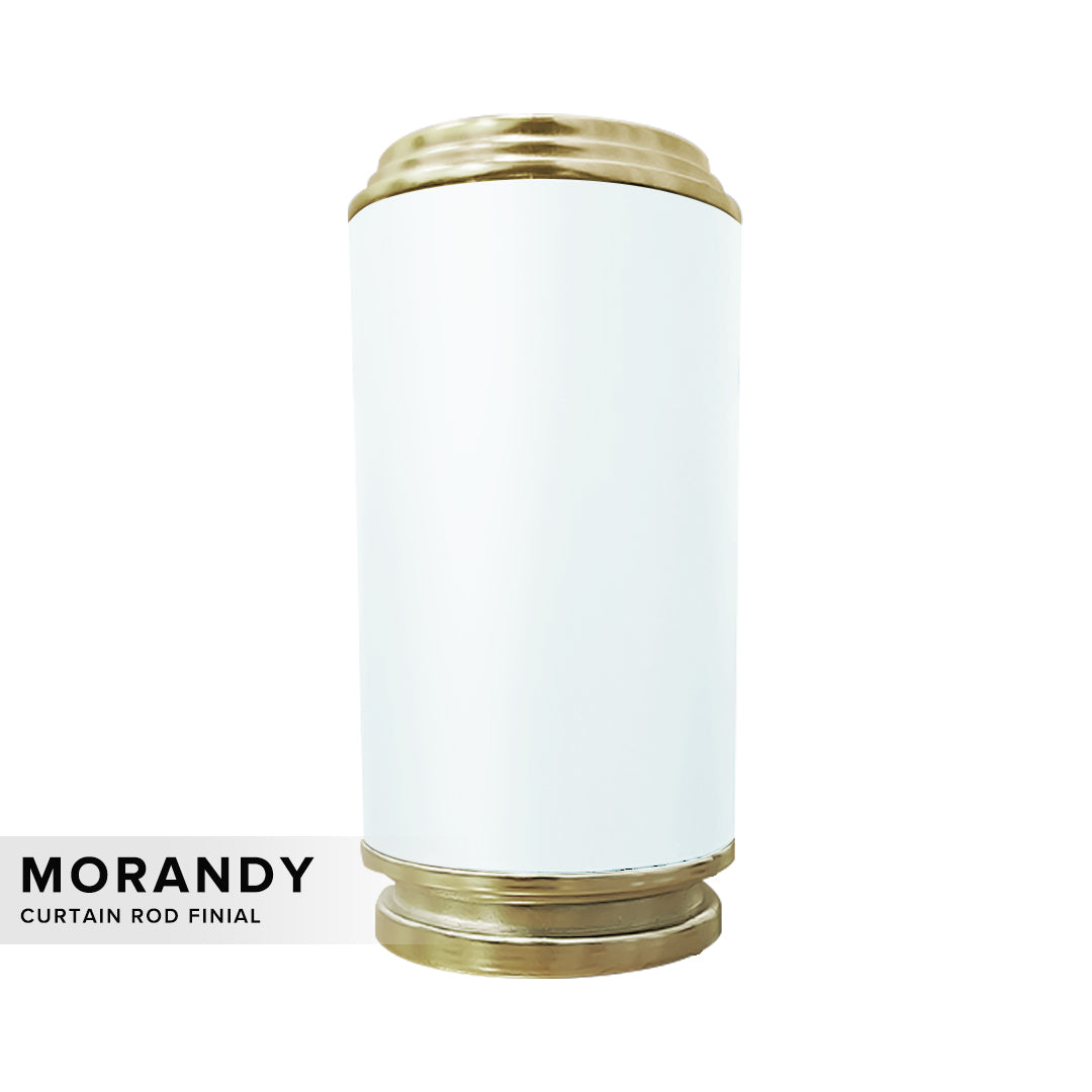 Morandy 窗帘杆端盖 珍珠白