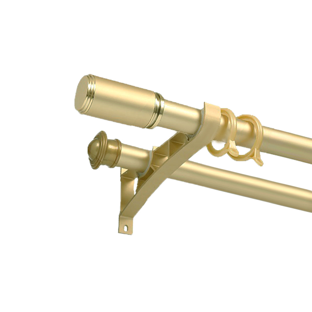 Morandy Curtain Rod Double Bracket - Matte Light Gold