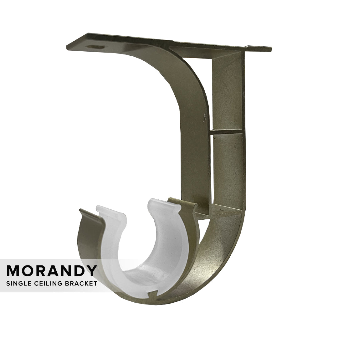 Morandy 窗帘杆顶装单支架 豪华香槟色