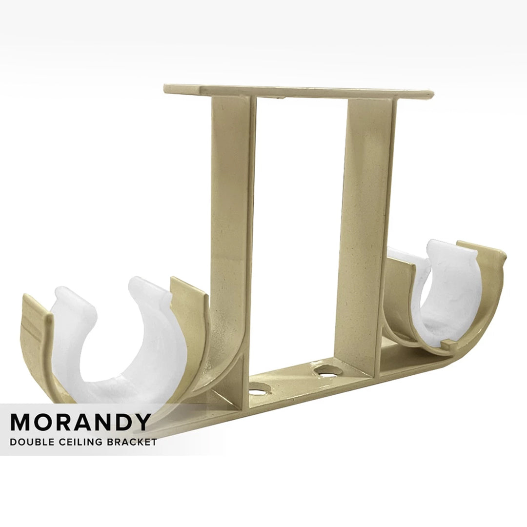 Morandy Curtain Rod Double Ceiling Bracket - Matte Light Gold