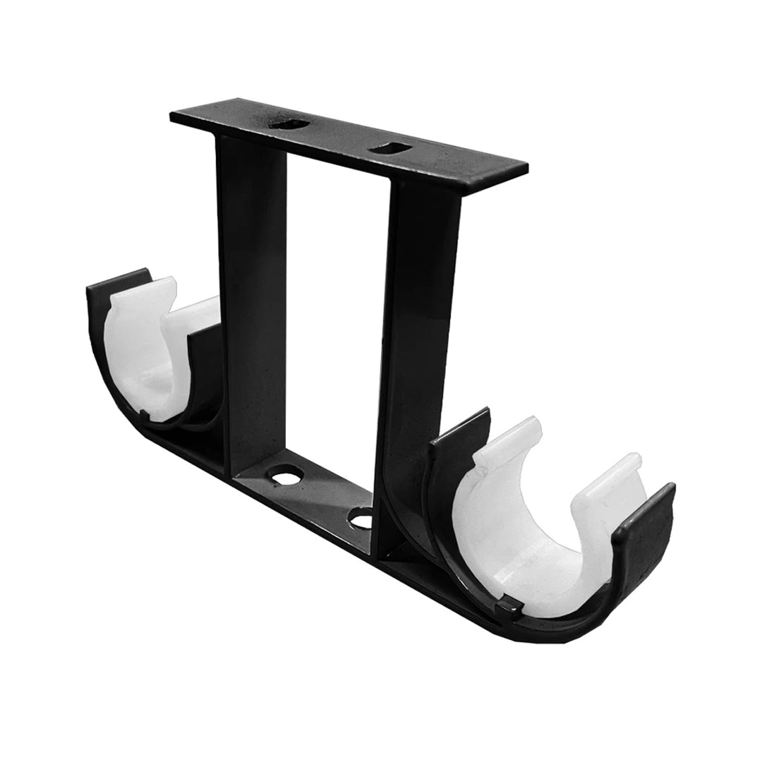 Morandy Curtain Rod Double Ceiling Bracket - Obsidian Black
