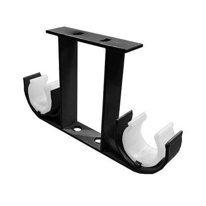 Morandy Curtain Rod Double Ceiling Bracket - Obsidian Black