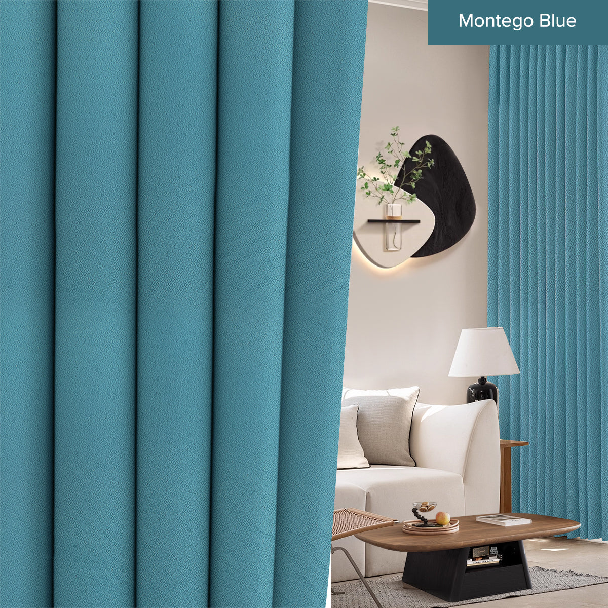 Morina 85-95% Blackout Curtain Ready Made - Standard Width