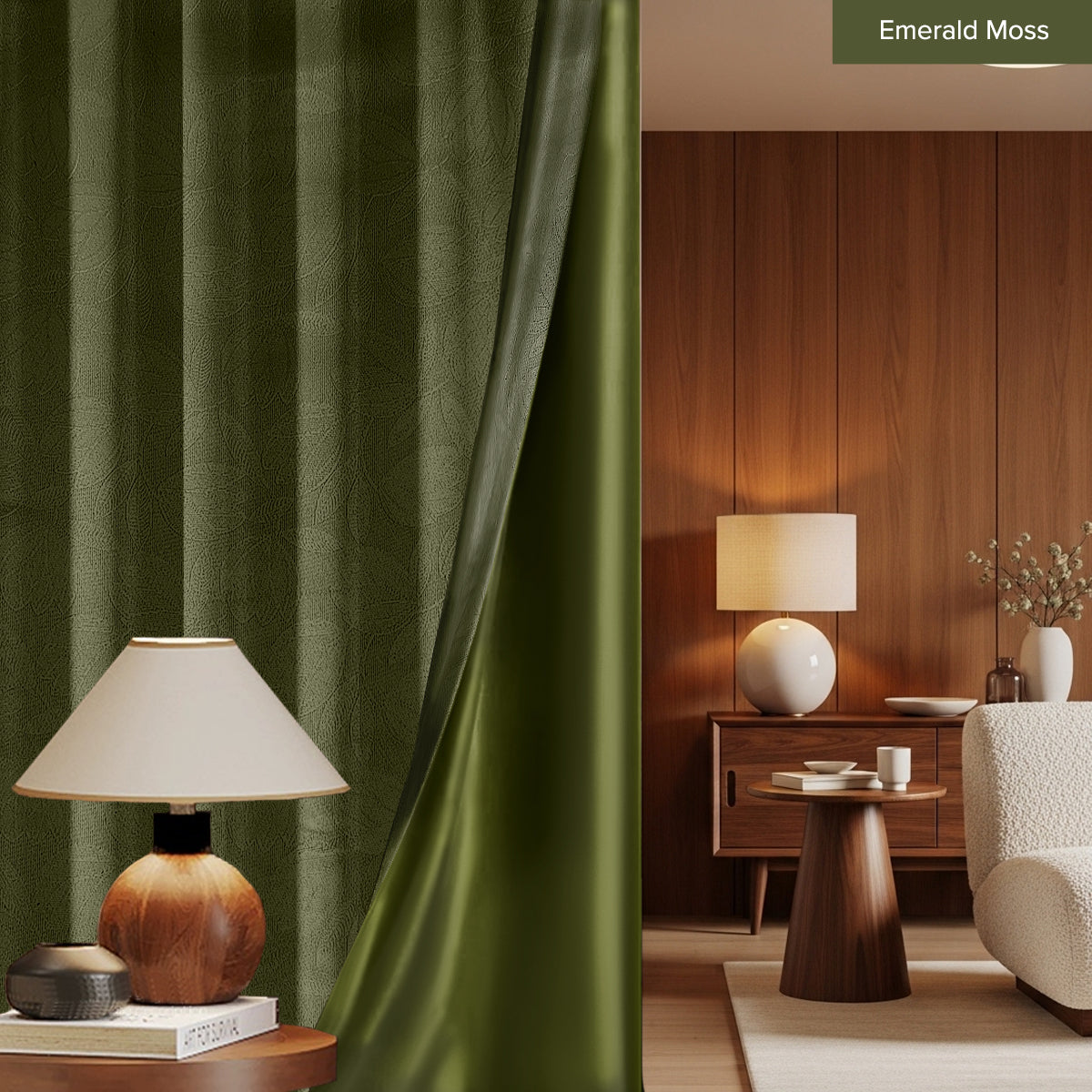 Miranda 90-98% Blackout Curtain Ready Made - Extra Width