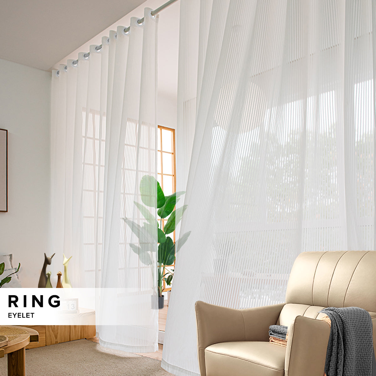 Vertica Sheer Curtain Ready Made