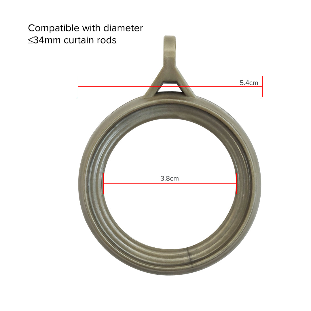 Luxstony Curtain Rod Ring Khaki Brown