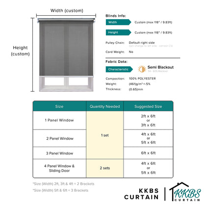 Haruko Semi Blackout Roller Blinds Custom Made