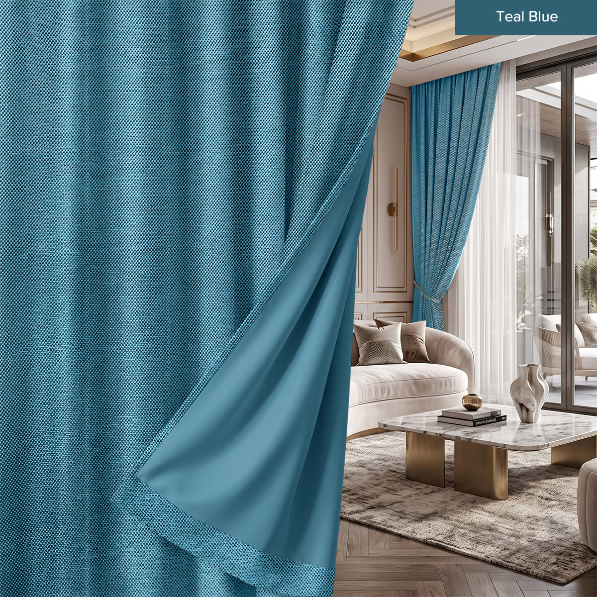 Mirelli 95%-99% + Blackout Ready Made Curtain Hook &amp; Eyelet - Standard Width