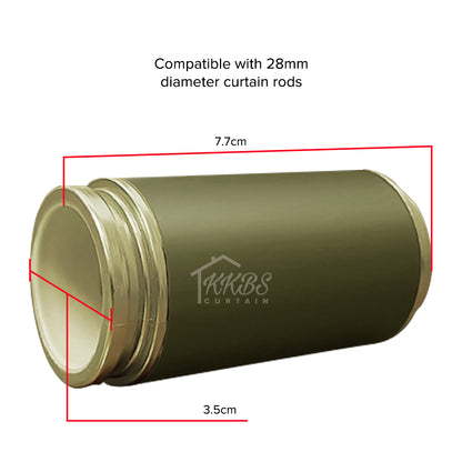 Morandy Curtain Rod End Cap Luxury Champagne Colour
