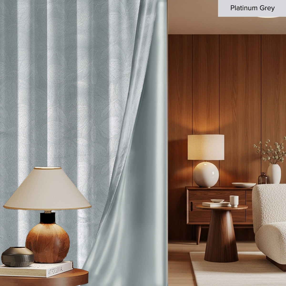 Miranda 90-98% Blackout Curtain Ready Made - Standard Width