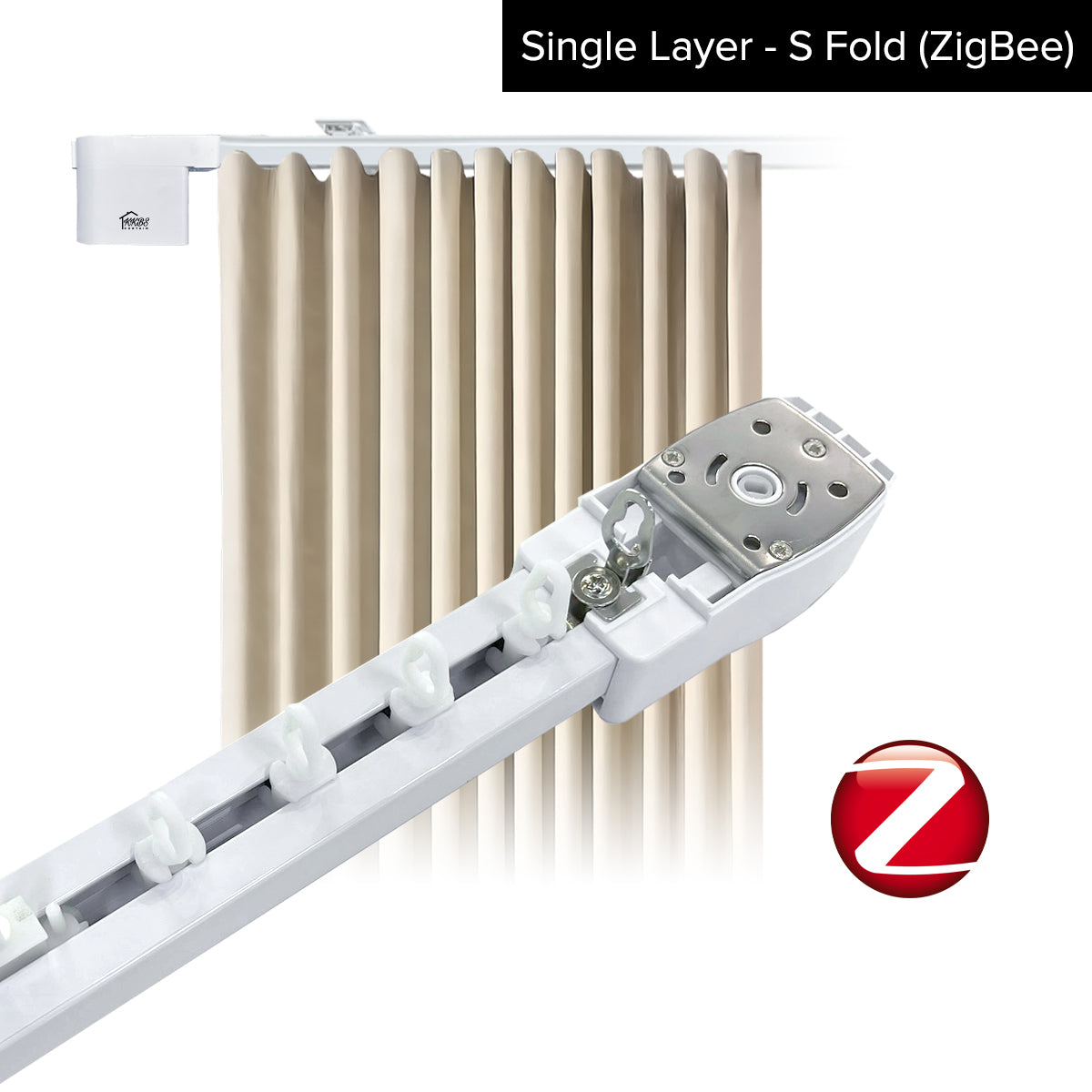 Smartony 电动窗帘轨道 Wi-Fi / ZigBee 全套
