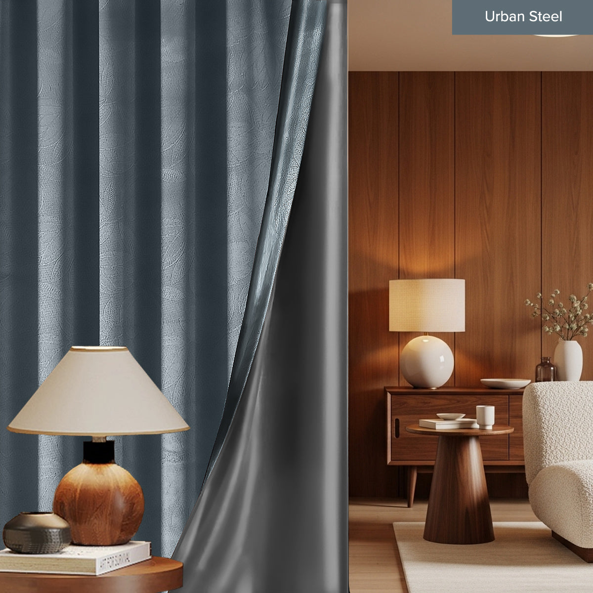 Miranda 90-98% Blackout Curtain Ready Made - Standard Width