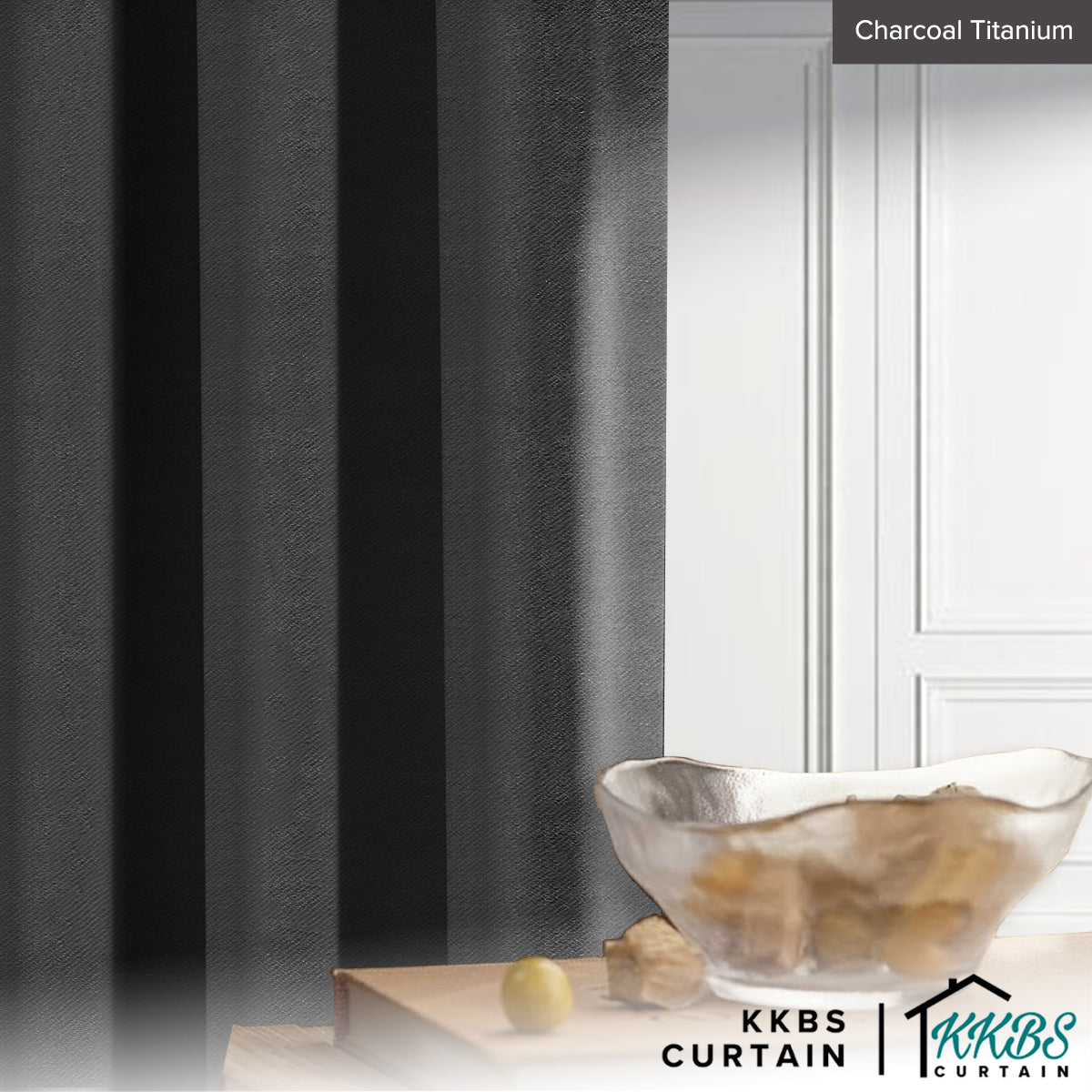 Melina 90-98% Blackout Curtain Ready Made Hook &amp; Eyelet - Std Width