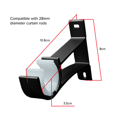 Morandy Bracket Single Warna Hitam Mutiara