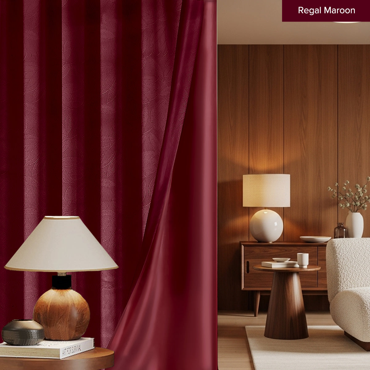 Miranda 90-98% Blackout Curtain Ready Made - Standard Width