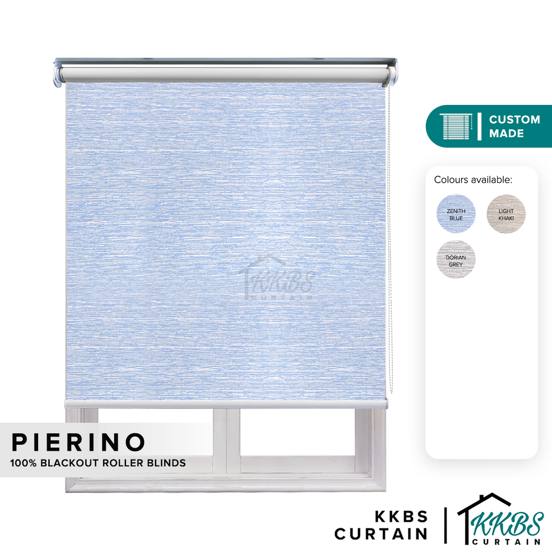 Pierino 100% Blackout Roller Blinds Custom Made