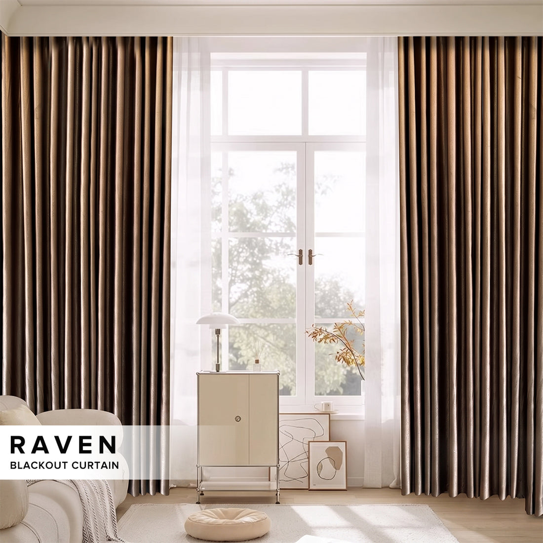 Raven Blackout Curtain Custom Made