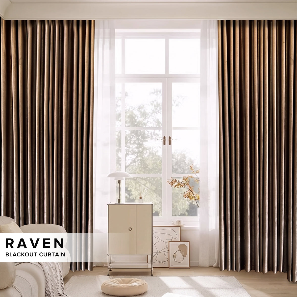 Raven Blackout Curtain Custom Made