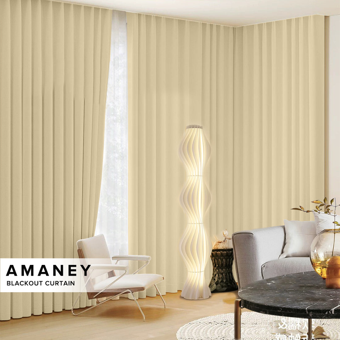 Amaney Blackout Curtain Custom Made