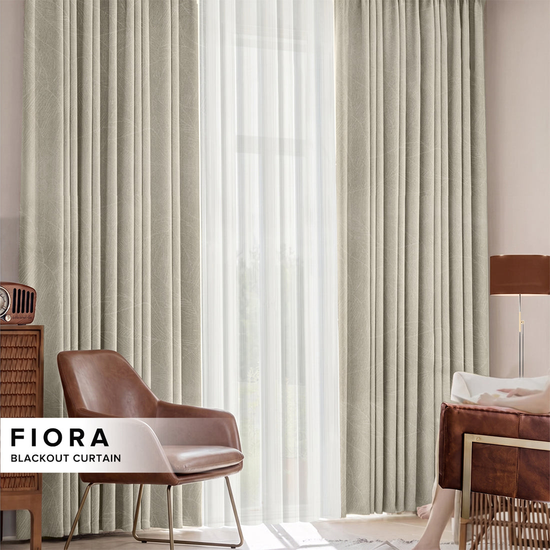 Fiora 98-99.9% Langsir Blackout Siap Jahit Lebar Standard