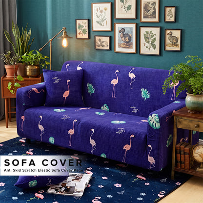 Pelindung Calar Anti Gelincir Sarung Sofa Elastik Gentian Susu Halaman 2