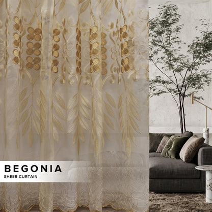 Begonia Sheer Curtain Custom Made