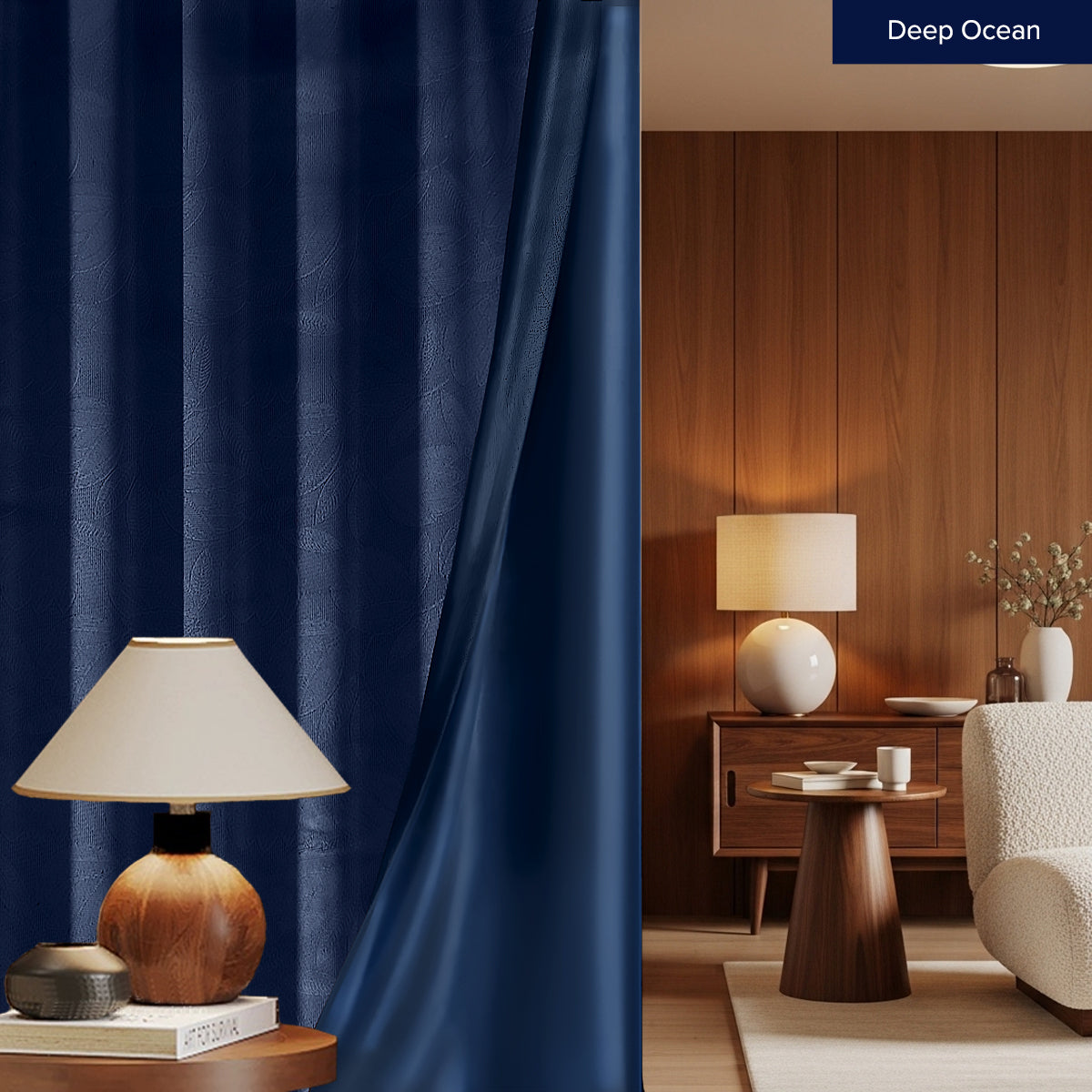 Miranda 90-98% Blackout Curtain Ready Made - Extra Width