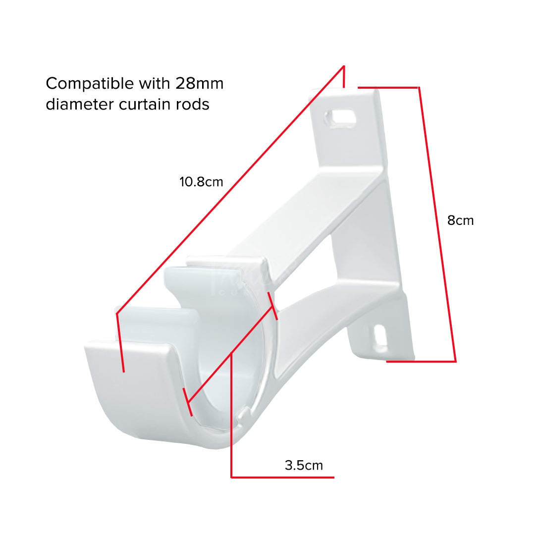 Morandy Curtain Rod Single Bracket Pearl White Colour