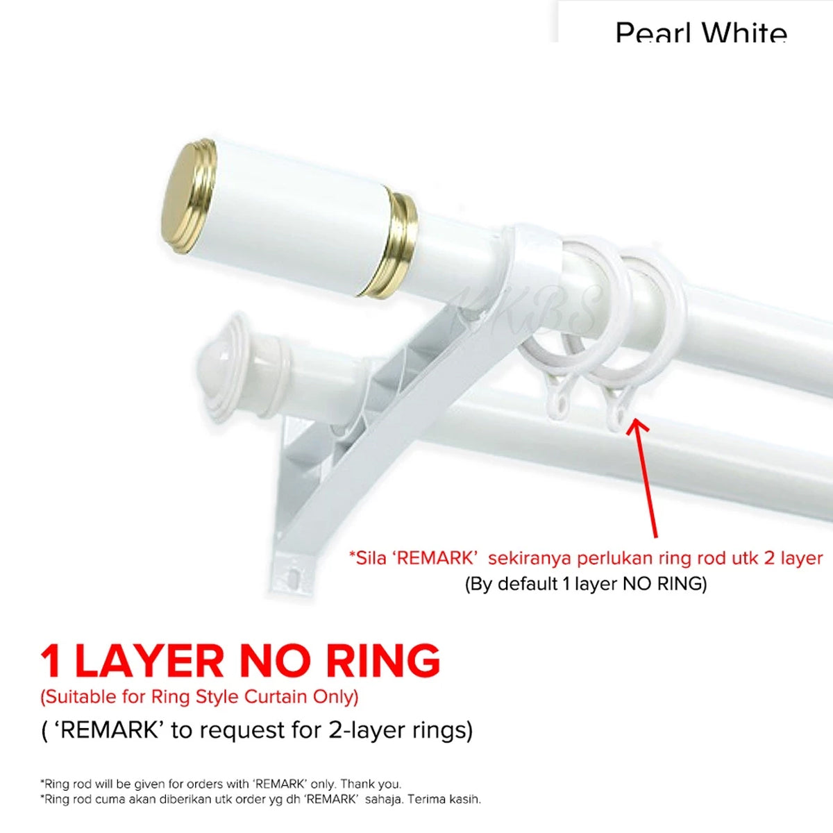 Morandy Curtain Rod Double Complete Set