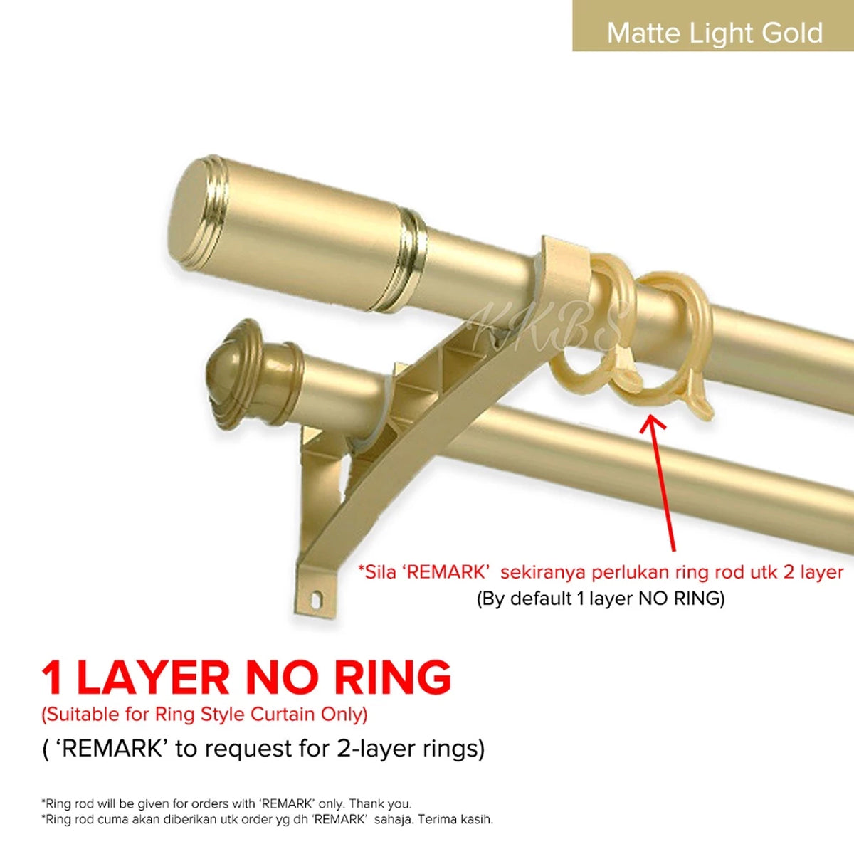 Morandy Curtain Rod Double Complete Set