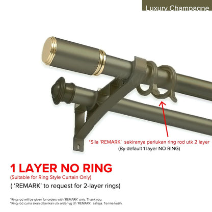 Morandy Curtain Rod Double Complete Set