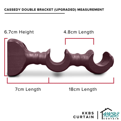 Cassedy Bracket Double Warna Merlot Gelap